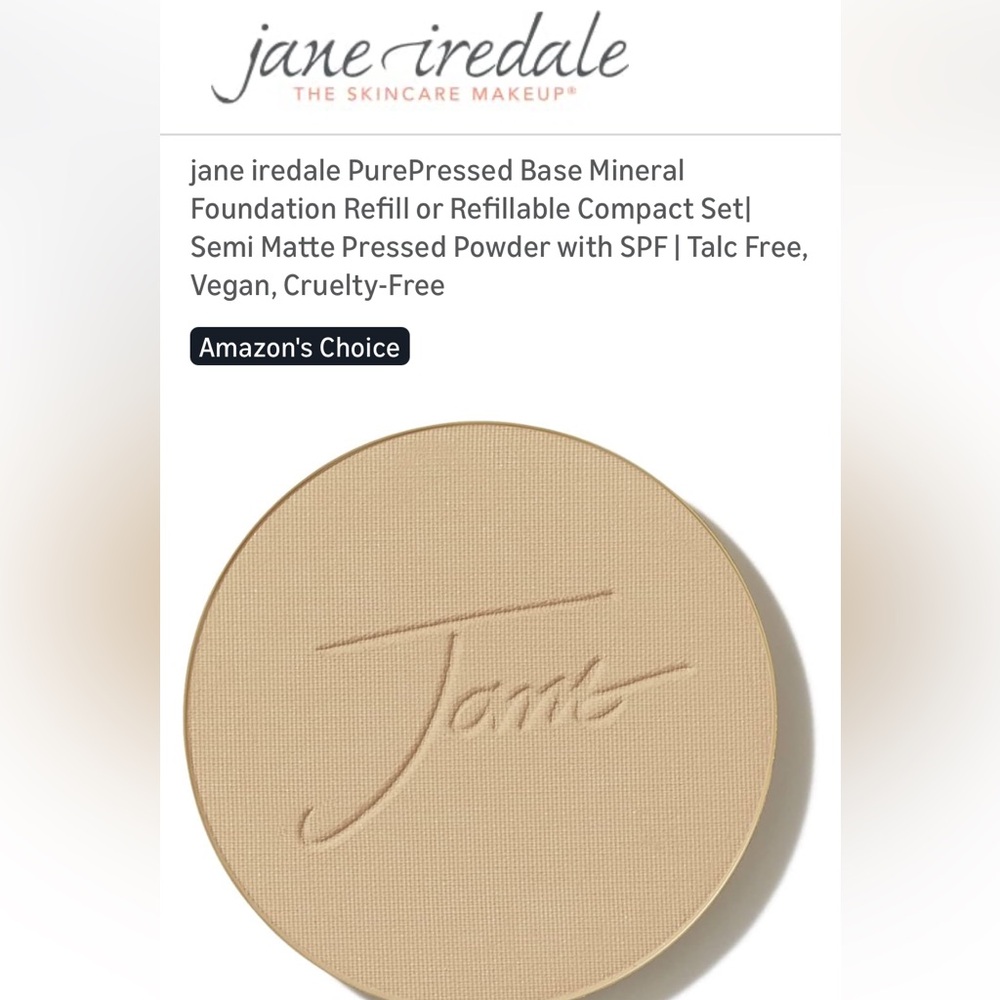 Jane Iredale Pure pressed base mineral refill SPF 20 (Amber)